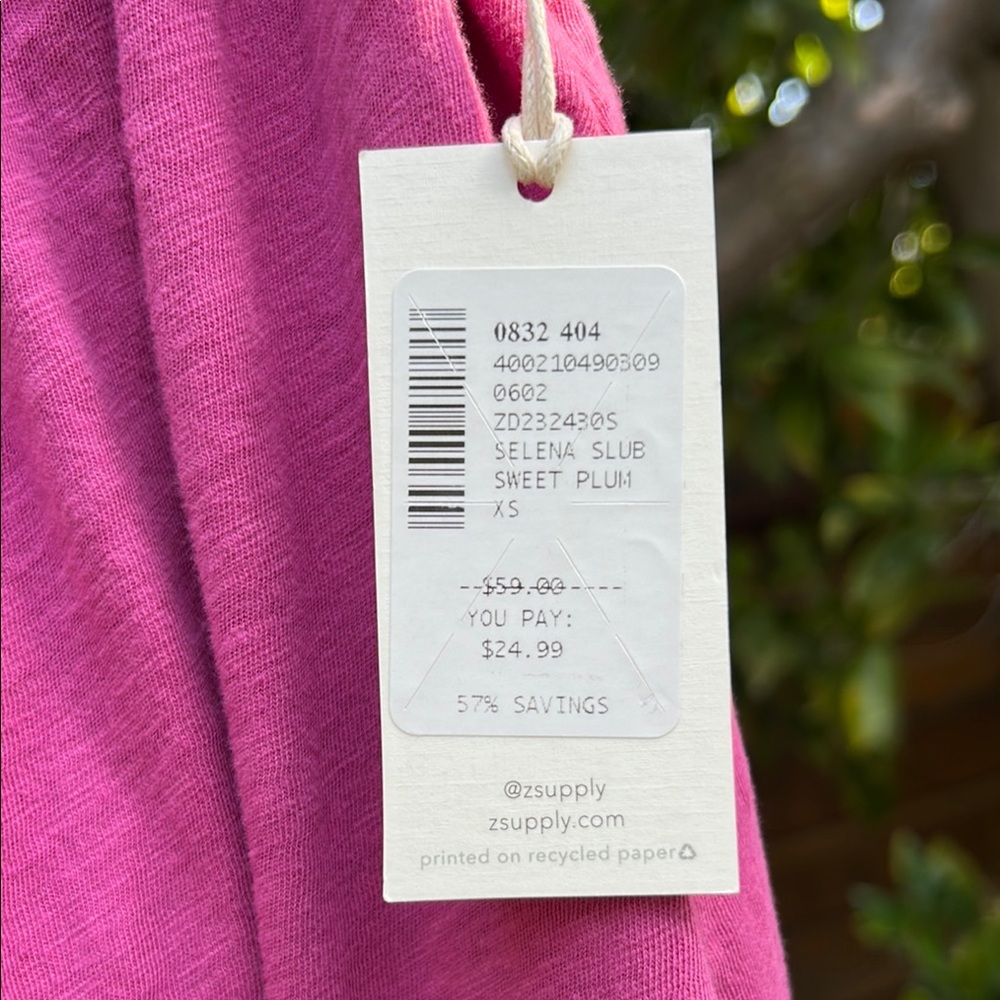 Z Supply Selena Slub Dress. XS. Sweet Plum 🌸 - Picture 4 of 14